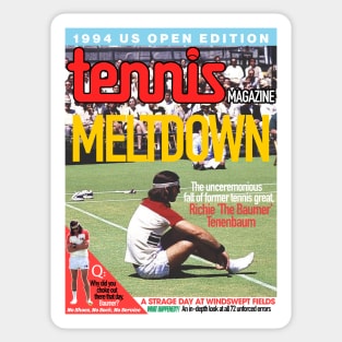 Richie 'The Baumer' Tenenbaum's Meltdown Magazine Cover Sticker